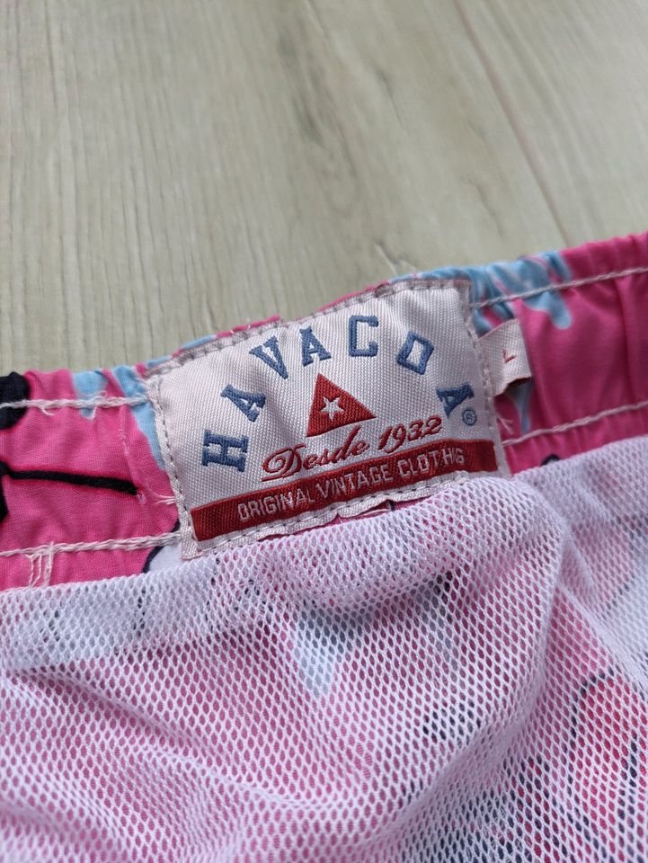 ❤️‍HAVACOA  Badeshorts, Pink/Blüten/Blätter, Größe L❤️‍ in Kolbermoor