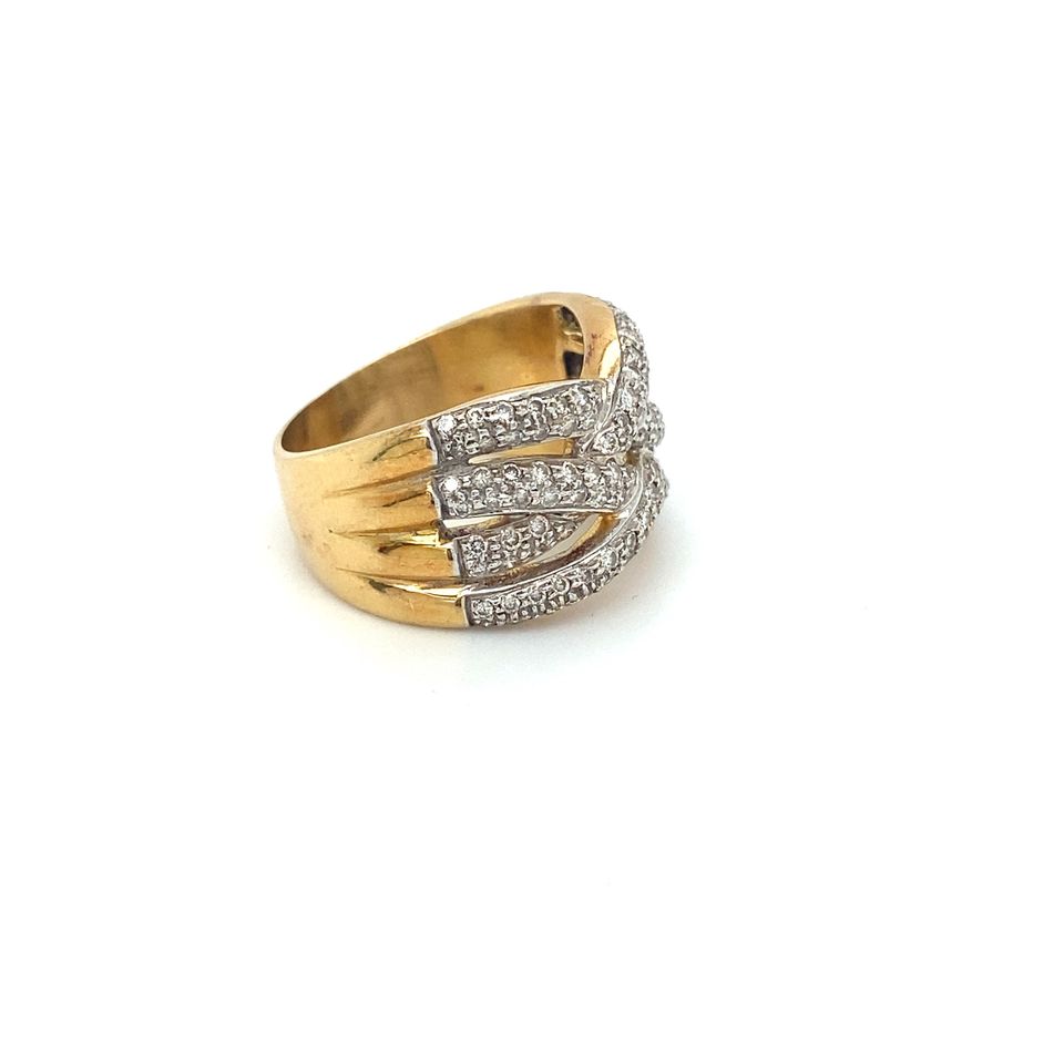 Brillantring ca. 1ct Brillanten 18Kt 750 Gold Ring handmade in Thedinghausen