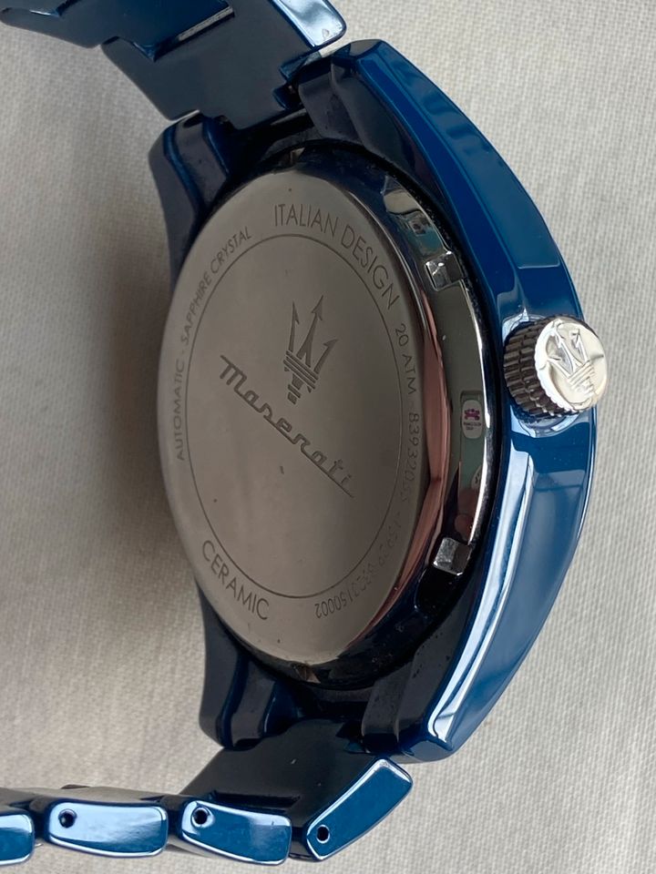 Seltene Maserati Ceramic Automatic Herrenuhr in blau - Box in Hamburg