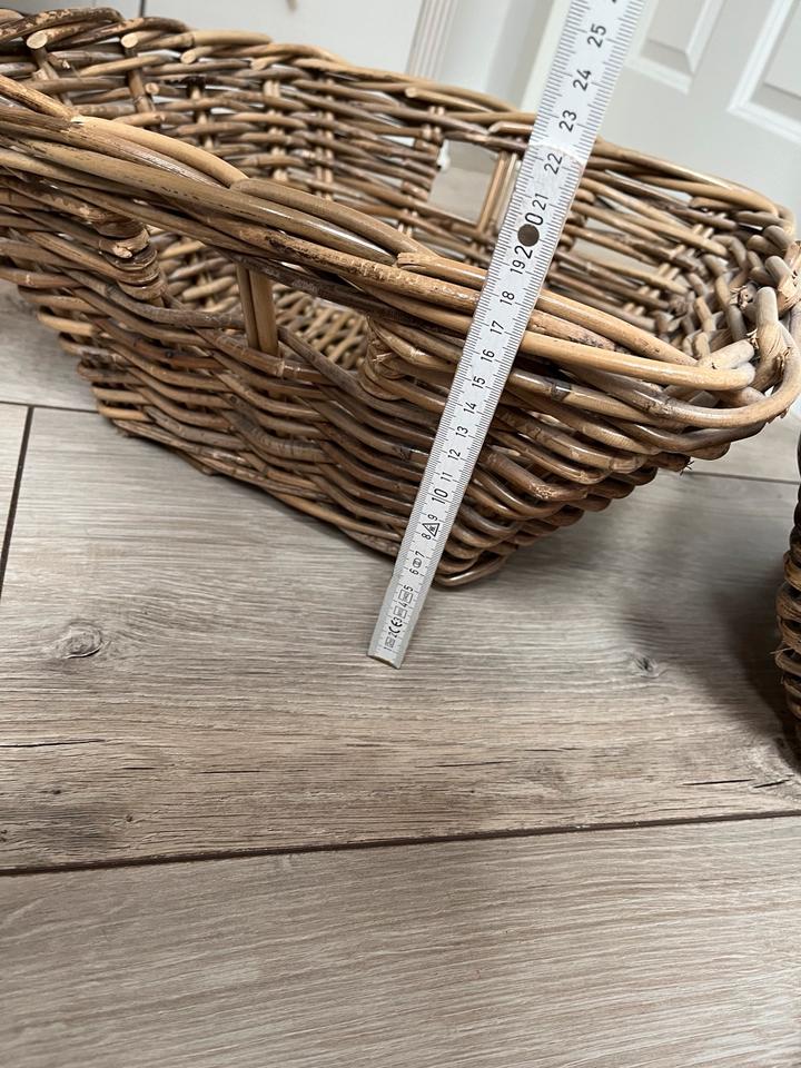 Rattankörbe 2er Set / Ikea - Aufbewahrung Korb Shabby chic in Gadebusch