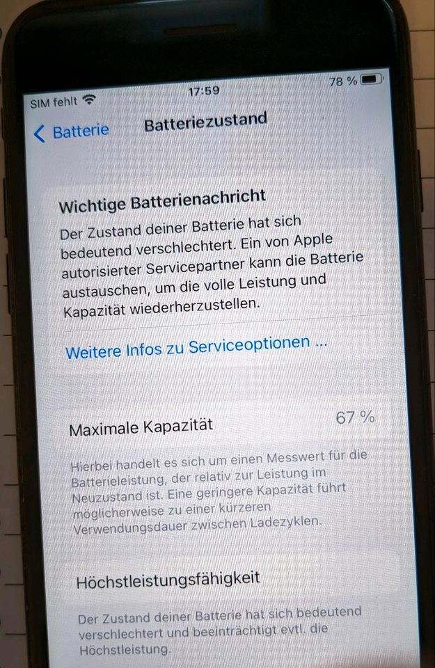 Iphone 7 mit 128GB Speicher original Verpackung dabei in Reinheim
