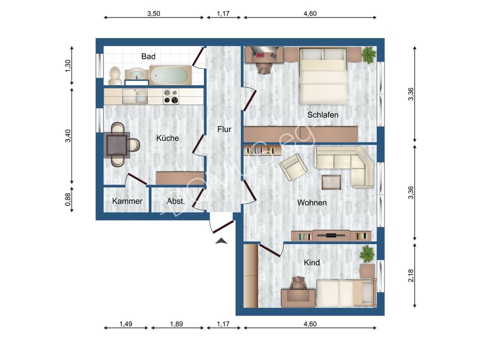 Galenbeck Renovierte 3 Zimmer Wohnung mit Einbauküche! in Schwichtenberg