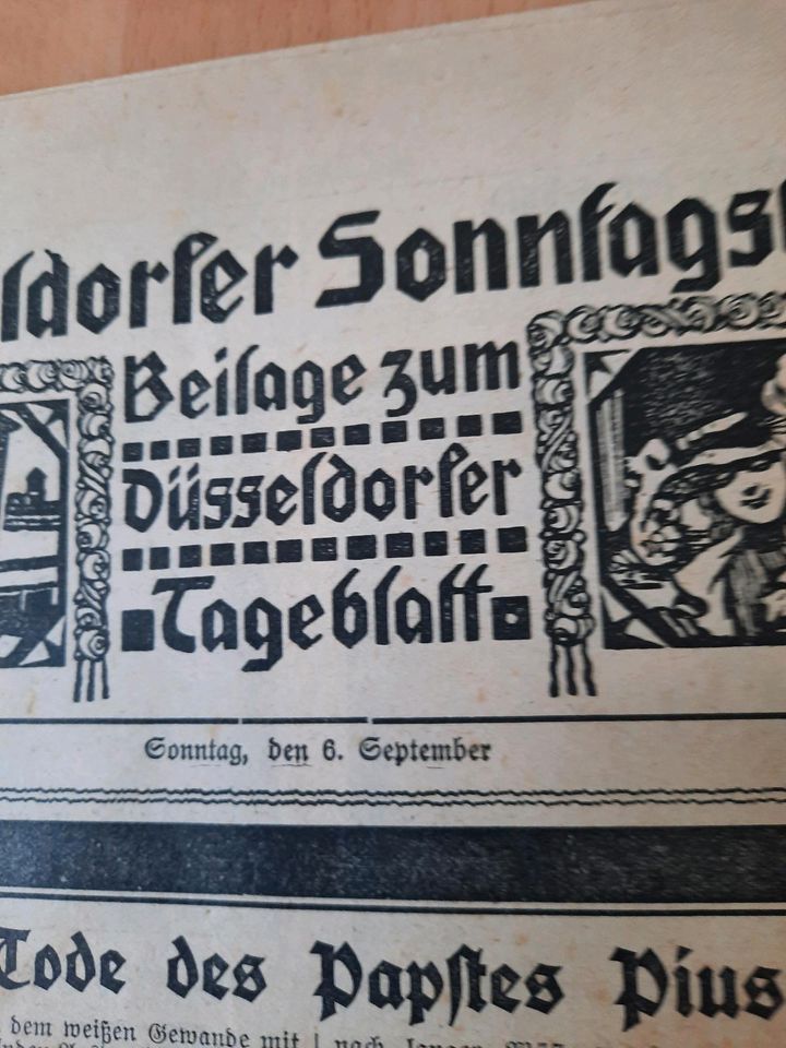SONDERAUSGABE Düsseldorfer Tagesblatt  1914 Tod Papst Pius X in Euskirchen