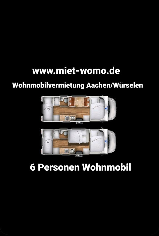 Wohnmobil mieten für bis zu 6 Pers.,  Wohnmobilvermietung Aachen in Würselen