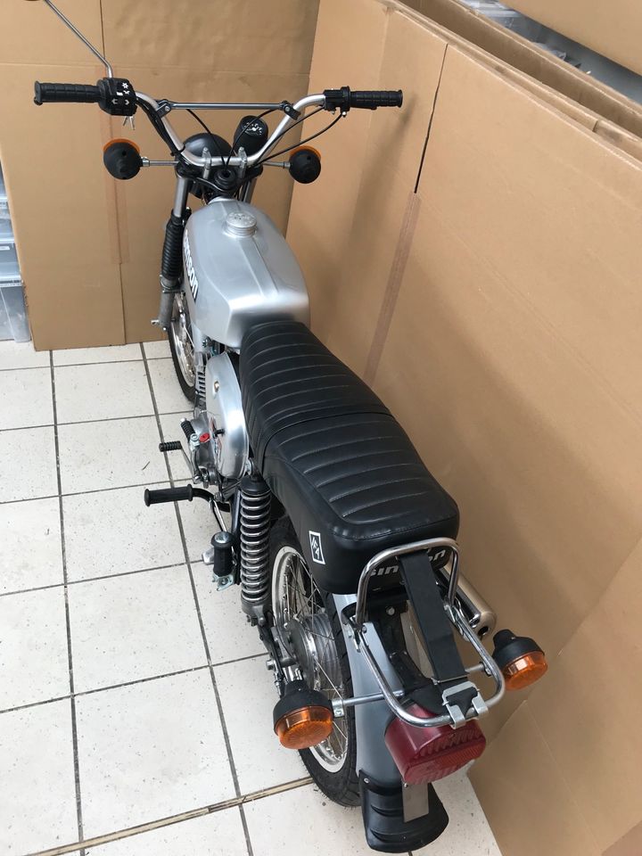 Simson S51 Enduro 4 Gang Silber VAPE 60km/h Papiere Versand ZT * in Calbe (Saale)