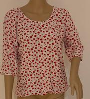 Bluse Schlupfbluse Zero rot weiß kleine Mohnblumen Viskose Gr.36 Baden-Württemberg - Konstanz Vorschau