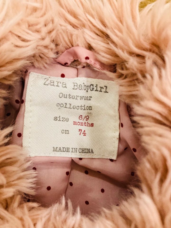 ZARA Trendy Mädchen Baby Winterjacke/Felljacke Kuscheljacke in München