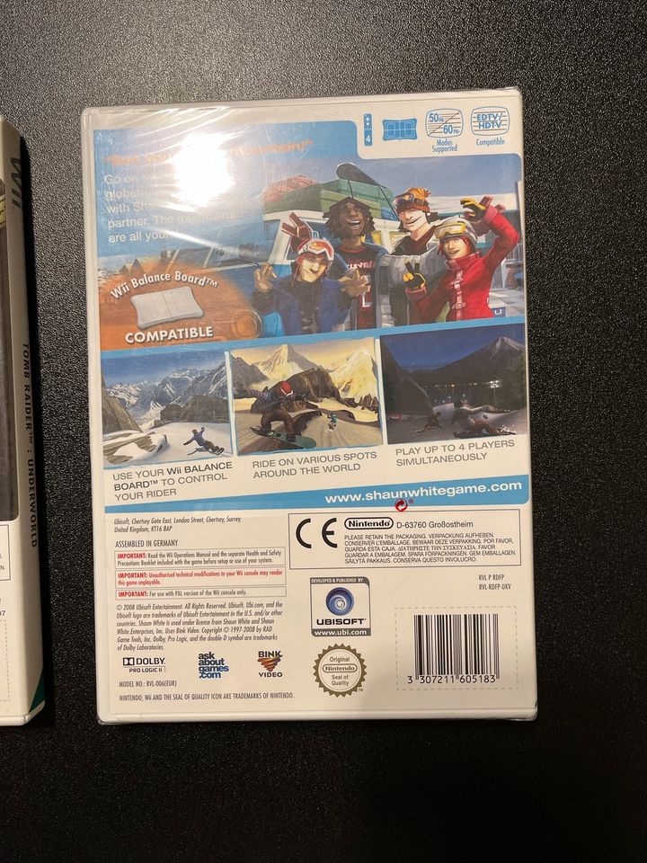 Nintendo Wii Spiele Tomb Raider oder Snowboard in Wachenheim Rheinhessen