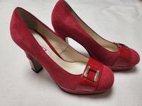 Plateau Pumps mit Blockabsatz - rot - Veloursleder - Carsona Hessen - Neuenstein Vorschau