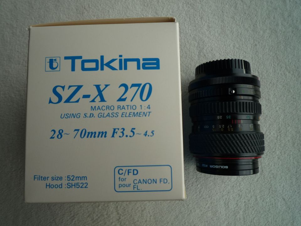 Tokina SZ-x270; 28-70mm; f 3,5-4,5; für Canon Kameras in Kreuztal