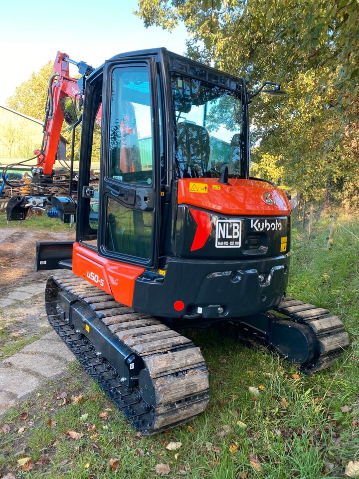 Kubota U50-5 Minibagger MS0 DMS Sortiergreifer Radlader Bagger in Norderheistedt