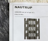 IKEA NAUTRUP Teppich Langflor 133x195 schwarz grau weiß Wolle Bayern - Gröbenzell Vorschau