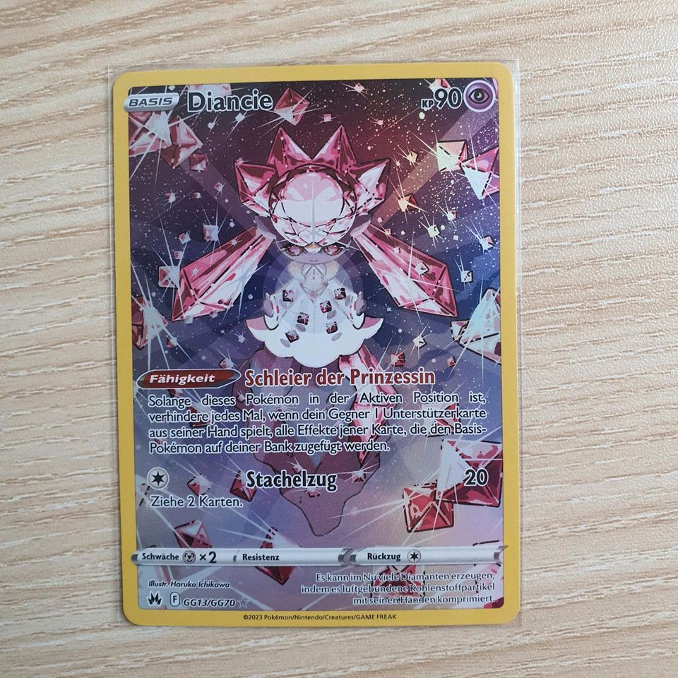 Pokemon Karte Diancie Fullart GG13/GG70 Zenit der Könige in Friedrichsthal