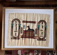 Papyrus Bild Ägypten mit Rahmen Souvenir Handmade Art Sachsen-Anhalt - Wörlitz Vorschau