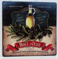 Blechschild Huile D'Olive Production Origine Provence 30x30 NEU Niedersachsen - Bissendorf Vorschau