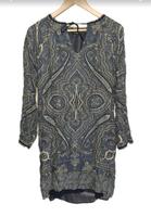 Massimo Dutti Kleid Paisley Muster Blau Beige 38 Hessen - Wiesbaden Vorschau