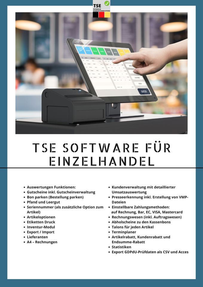 Kassensysteme / TSE / Einzelhandel / Gastronomie in Hamburg