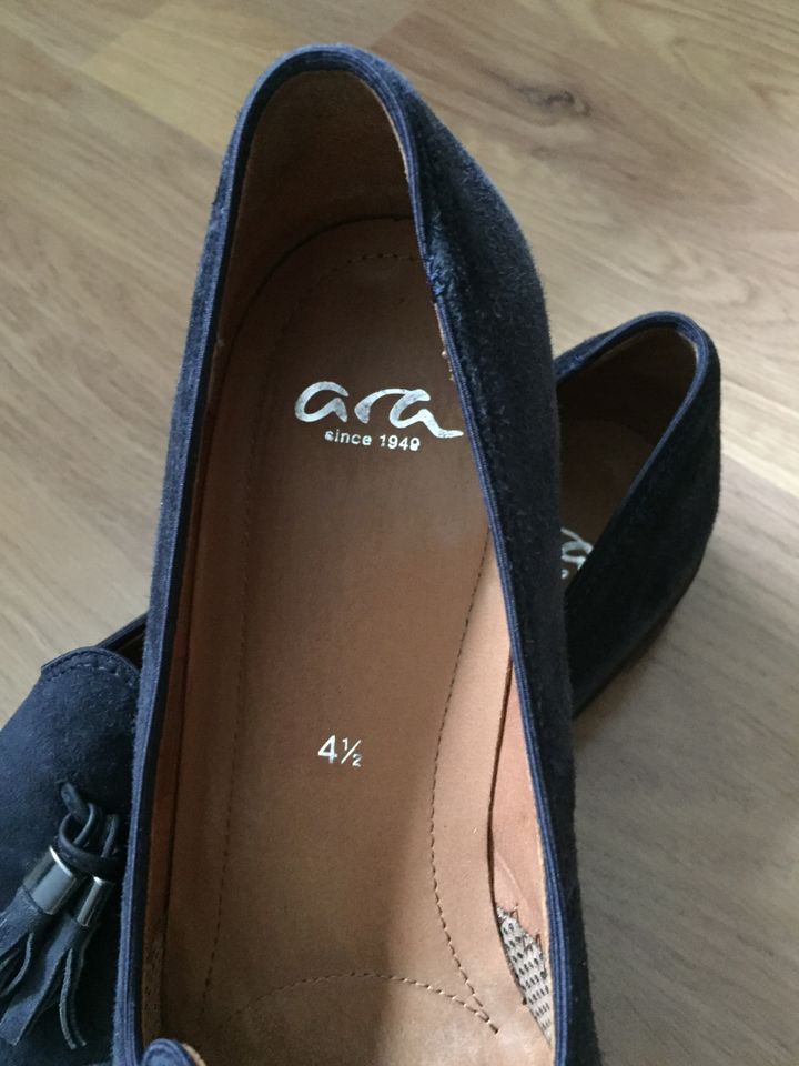 Ara Ballerinas Schuhe Slipper dunkelblau Damenschuhe in Gronau (Westfalen)