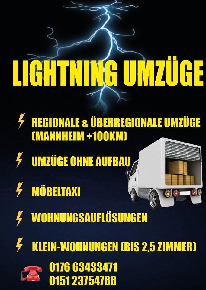 ⚡️UMZÜGE⚡️MÖBELTAXI⚡️WOHNUNGSAUFLÖSUNG⚡️ in Mannheim