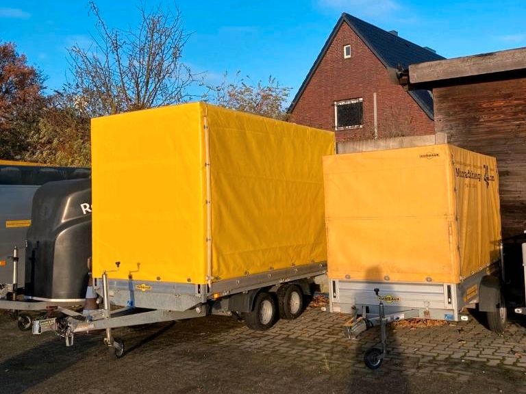 Anhänger Plane-Spiegel mieten Schranktransport in Nordrhein-Westfalen -  Kamp-Lintfort, Gebrauchte Auto-Anhänger kaufen