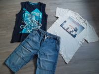 *Set-Preis* H&M 3 Teile Jeans-Shorts/Hose+2 T-Shirts Gr.146/152 Niedersachsen - Lehre Vorschau