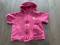 Kurzärmlige Sweatjacke pink mit Kapuze ca. Größe 74/ 80 Niedersachsen - Moormerland Vorschau