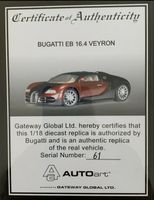 NEU  Autoart 1:18 Bugatti EB 16.4   Limitierte Auflage Nr.61 Frankfurt am Main - Kalbach Vorschau