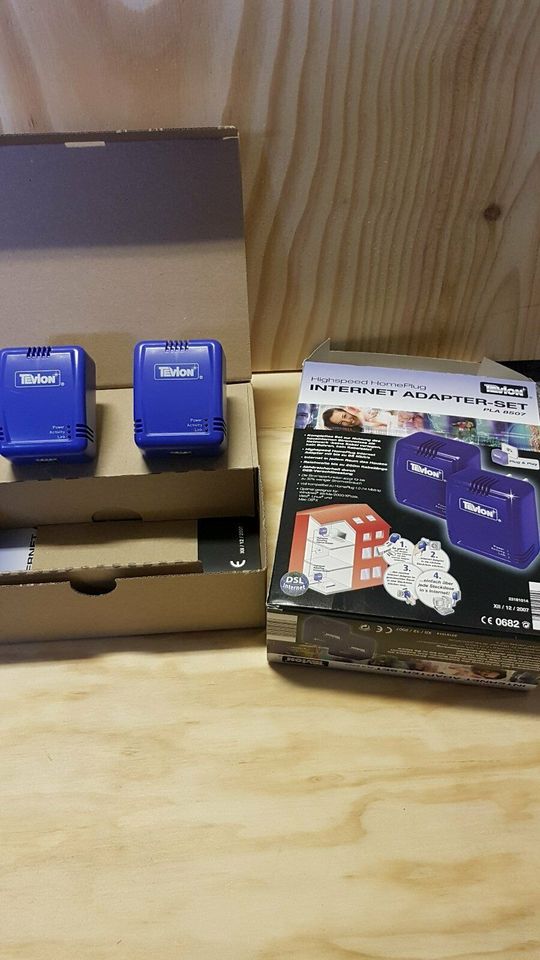 Internet Adapter-Set Tevion PLA 8507, DLAN, PowerLan, Powerline in  Baden-Württemberg - Schwäbisch Hall | Netzwerk & Modem gebraucht kaufen |  eBay Kleinanzeigen ist jetzt Kleinanzeigen