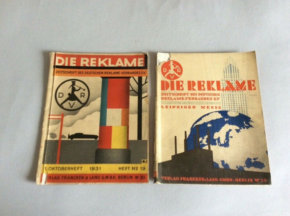 2 Zeitschriften Die Reklame 1931 in Mettlach