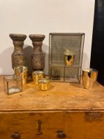 Deko Vintage Gold Metall  Kerzenhalter Nordrhein-Westfalen - Erkelenz Vorschau