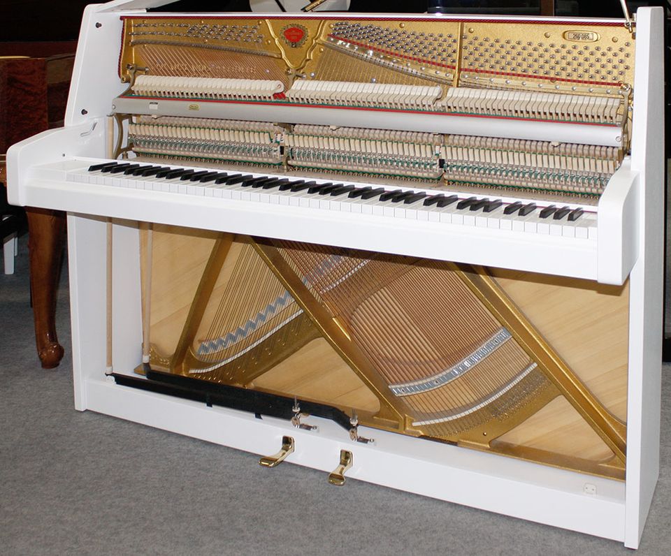 Klavier Schimmel 113 weiß satiniert, Nr. 260085, 5 J.Garantie in Egestorf