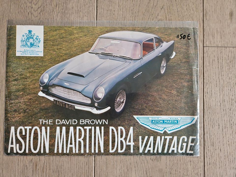 Leaflet  prospekt Aston Martin DB4 VANTAGE ENGLISH in Aachen