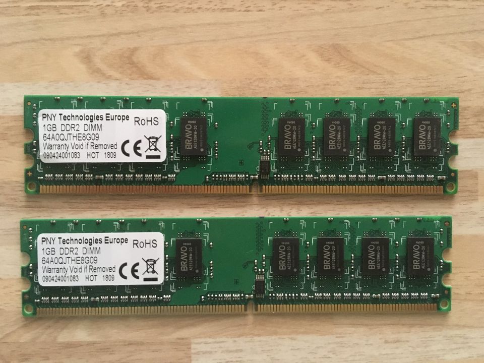 PNY Premium DIMM DDR2 PC-6400 Arbeitsspeicher RAM 2GB Kit in Hannover