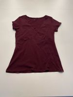 H&M Top T-Shirt Stillshirt Stilltop M 38 Bordeaux Sachsen-Anhalt - Stendal Vorschau