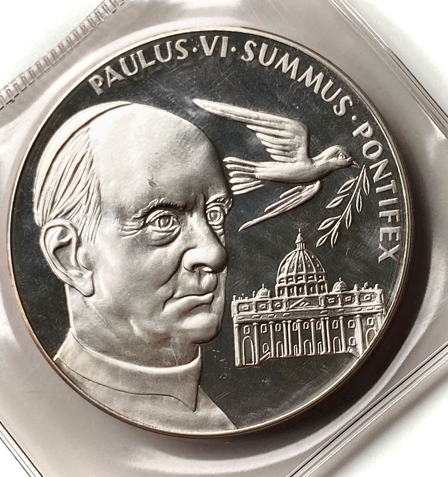Papst Paulus VI Silbermünze in Hamburg
