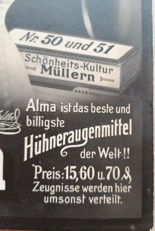 Alte Werbung 1915 Eda Müller Drogerie in Herrnhut