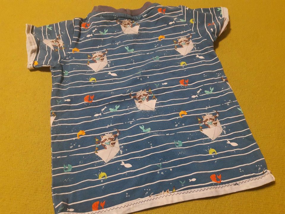 Handmade Shirt, etsy T-Shirt, Größe 80/86, 86, blau, Waschbär in Dohna
