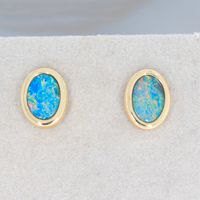 WERT 580 € OPAL OHRRINGE (1,00 ct) 585er/14 K GELBGOLD vxlt 80972 Essen - Altenessen Vorschau