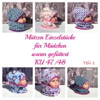 Mützen, Einzelstücke, Mädchen, warm gefüttert, NEU & HANDMADE (1) Hessen - Schwalmstadt Vorschau