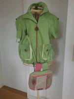 Kurzjacke Gr 38  Tasche gehäkelt Ohrringe Handmade unikat Baden-Württemberg - Weinheim Vorschau