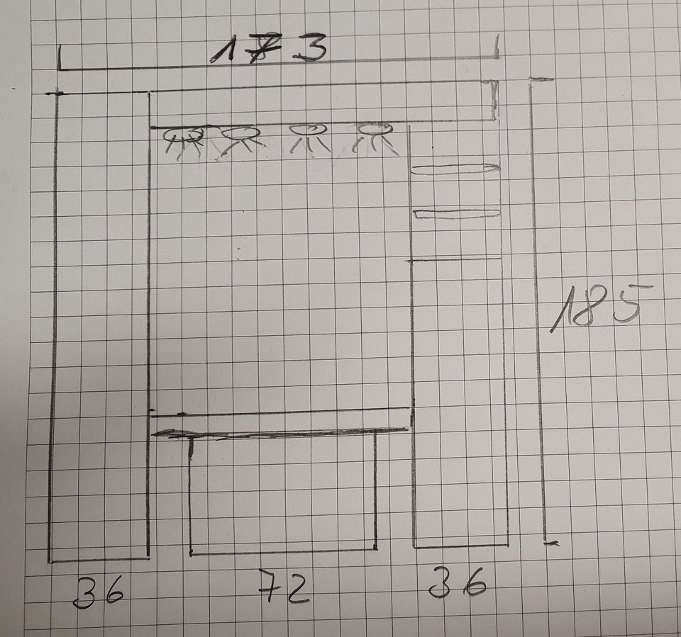 Kompletter Badezimmer Waschplatz 173 cm Breite; Wandhängend in Ilsede