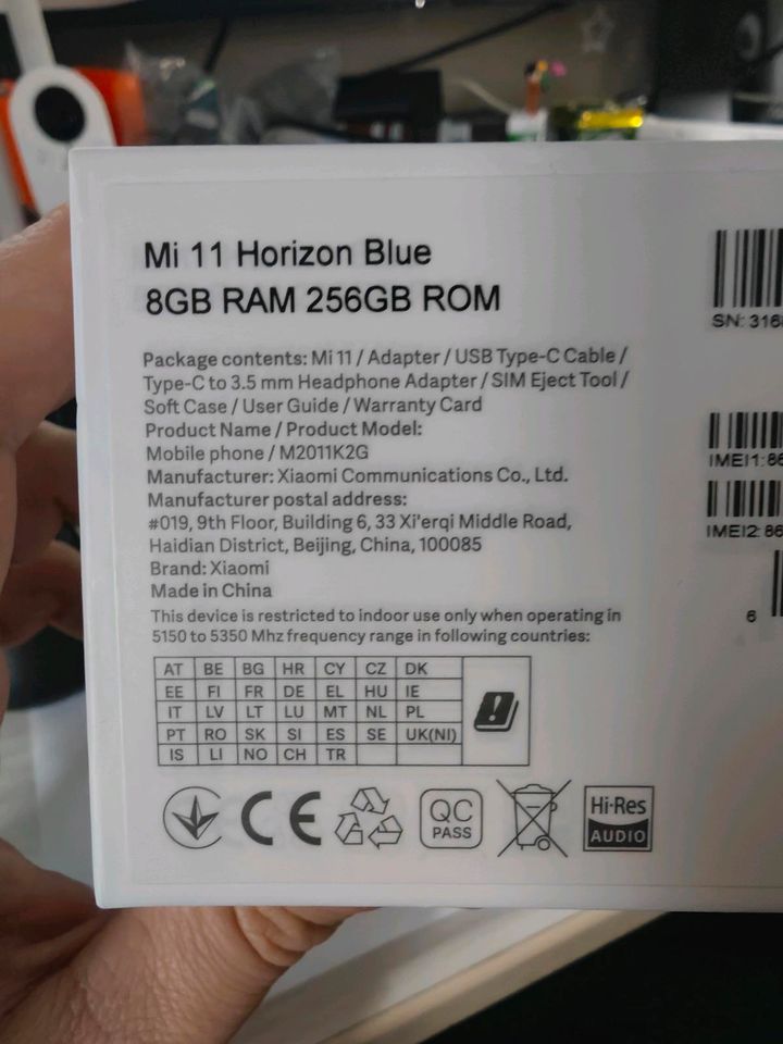 Xiaomi Mi 11 Horizon Blue 8GB 256 GB 5G in Schmoelln