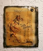 Unikat Kunst / Pin Up Girl / Schild aus Ölfass Niedersachsen - Suthfeld  Vorschau