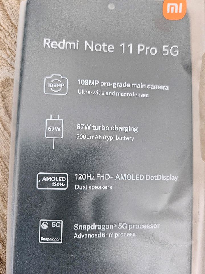 Xiaomi Redmi Note 11 Pro 5G Graphite Gray in Kirchlengern