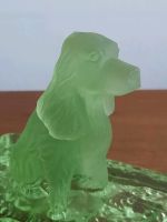 Antiker Paperweight Pressglas grün Cocker Spaniel selten Sammler Sachsen - Plauen Vorschau