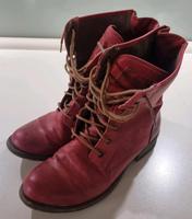 MUSTANG Shoes  Boots, Rote Stiefeletten Leder Gr.38 Bayern - Wallersdorf Vorschau