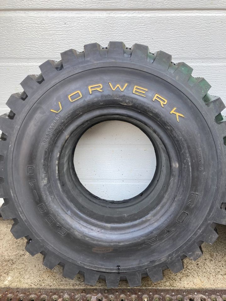 4x Vollgummireifen Vorwerk Rota 6.50-10 in Solingen