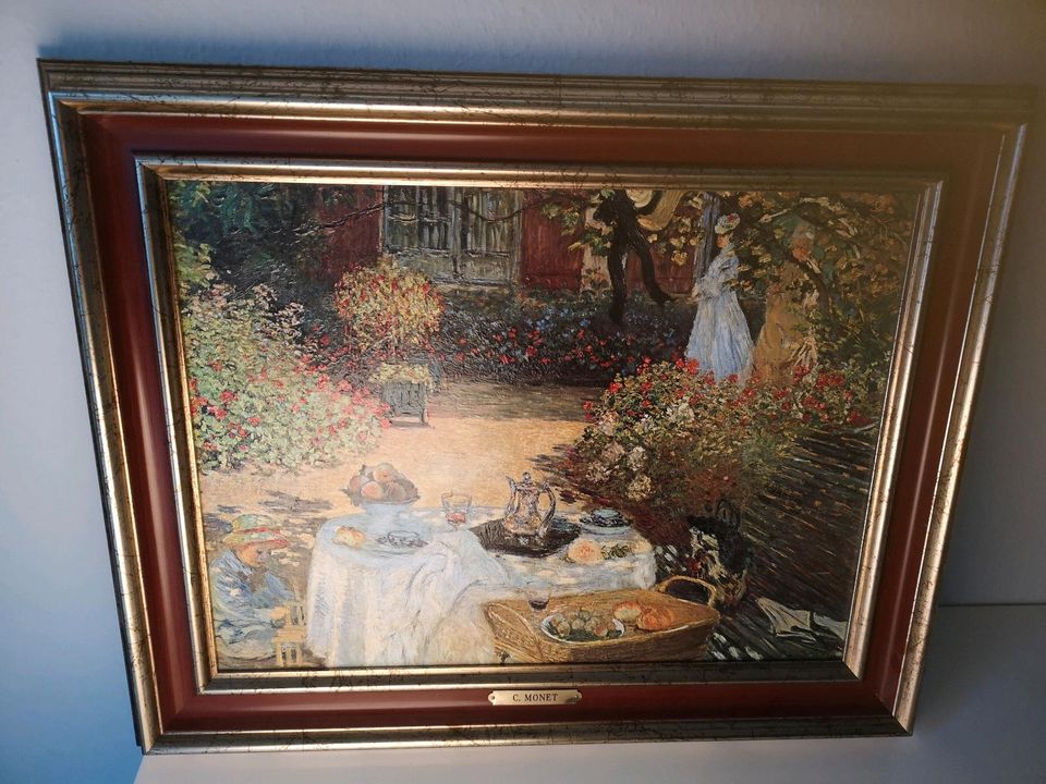 Kunstdruck " Claude Monet" The Breakfast " in Neuhofen