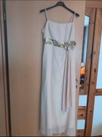 Kleid Abendkleid beige lang Pailletten Größe 42 Nordrhein-Westfalen - Dülmen Vorschau