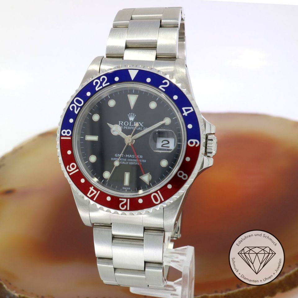 M*174134 Rolex GMT Pepsi Stahl 40mm Uhr Fullset LC 100 16700 XXYY in Essen